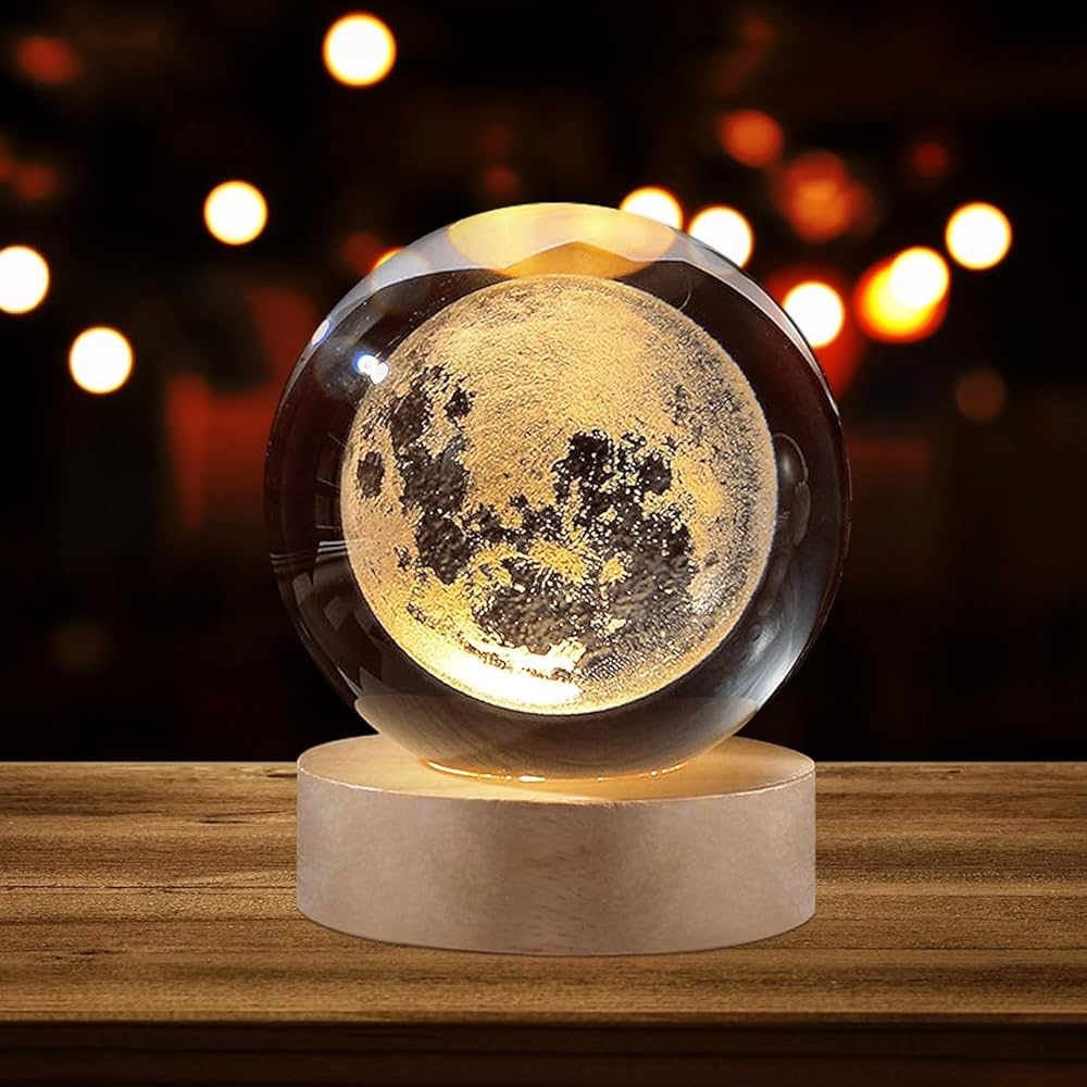 Handicrafts 3D Crystal Ball Night Lamp,