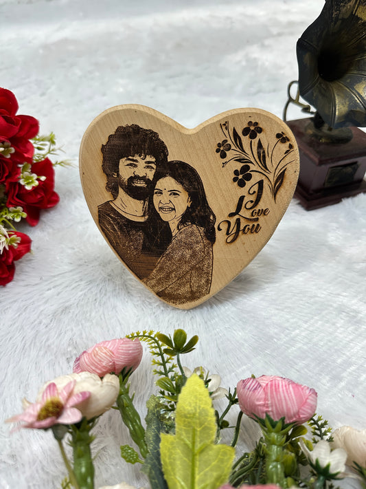 Natural Wooden Heart shape Frame