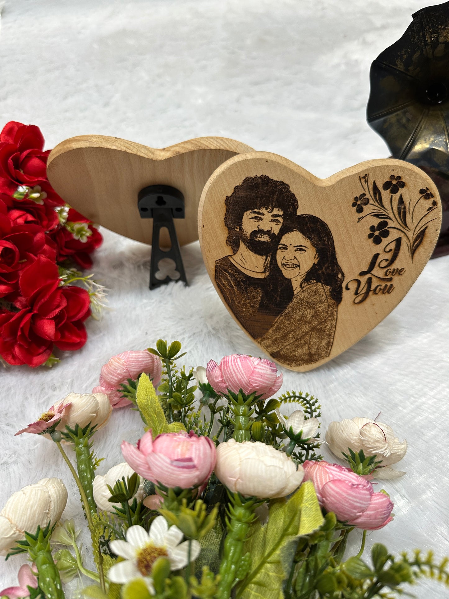 Natural Wooden Heart shape Frame