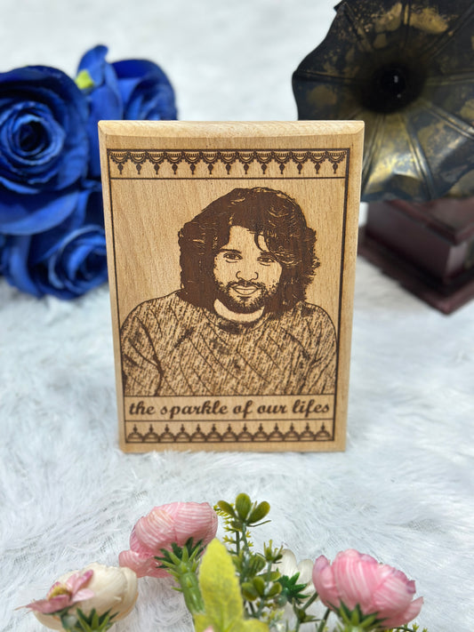 Wooden Engraved Photo Frame