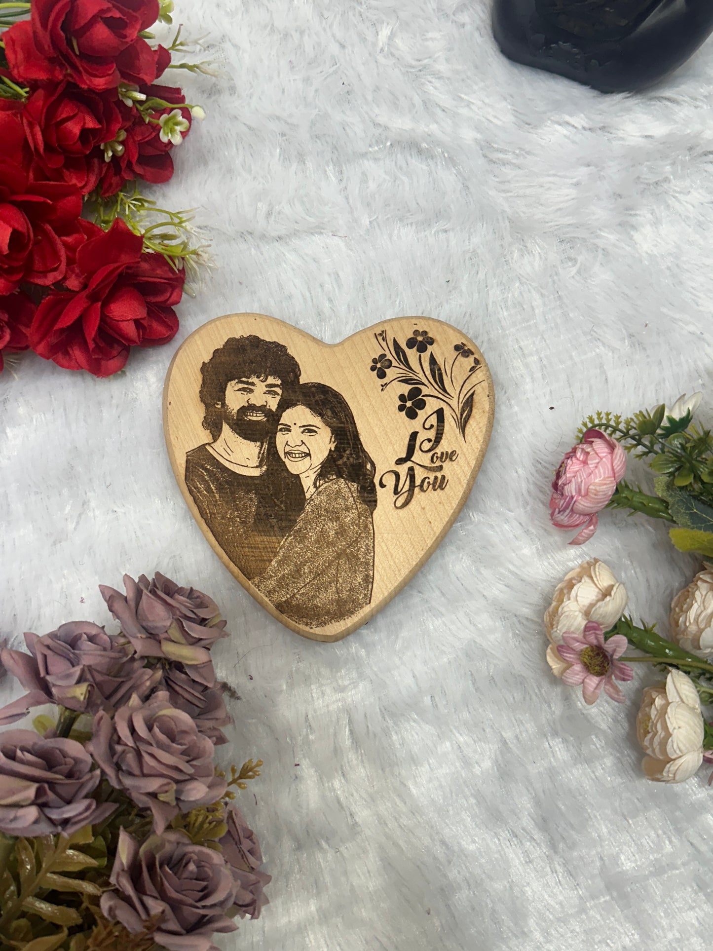 Natural Wooden Heart shape Frame